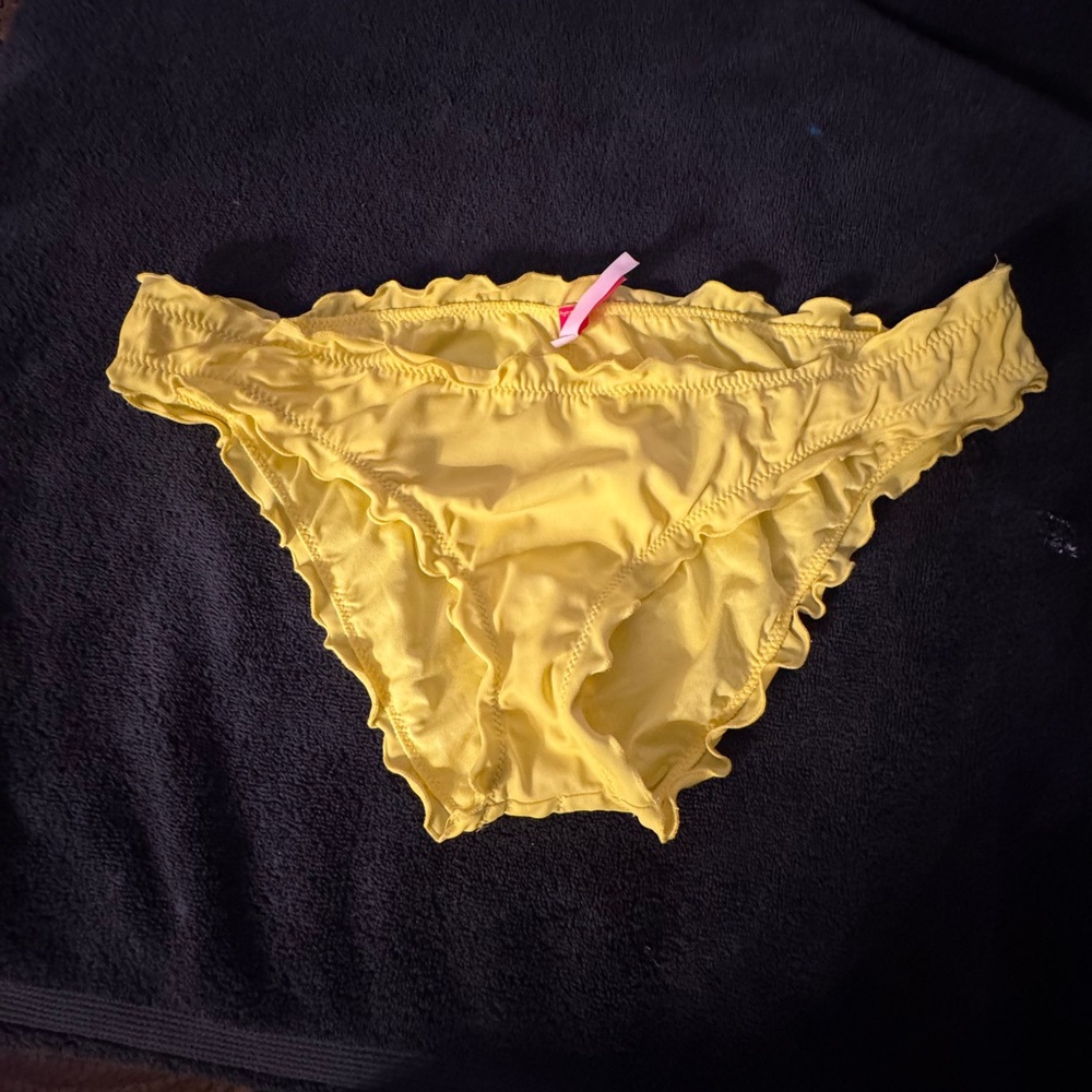 Yellow Ruffled Bikini Bottoms - Picture 2 of 3